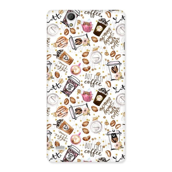 Coffee Pattern Back Case for Sony Xperia C4