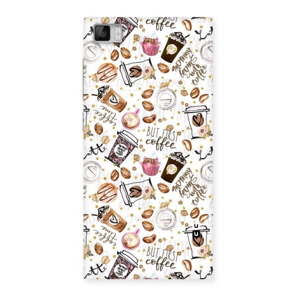 Coffee Pattern Back Case for Xiaomi Mi3