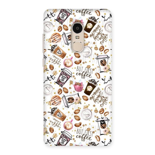 Coffee Pattern Back Case for Xiaomi Redmi Note 4