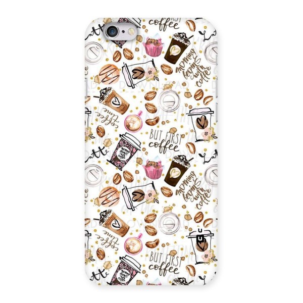 Coffee Pattern Back Case for iPhone 6 6S