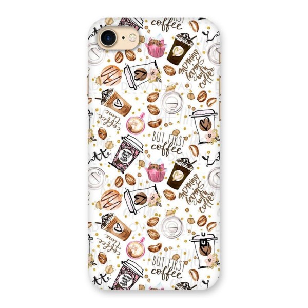 Coffee Pattern Back Case for iPhone 7