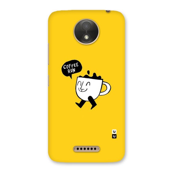 Coffee Run Back Case for Moto C Plus