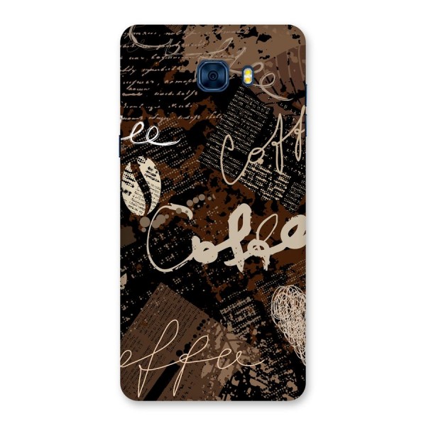 Coffee Scribbles Back Case for Galaxy C7 Pro