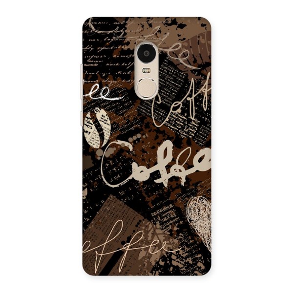 Coffee Scribbles Back Case for Xiaomi Redmi Note 4