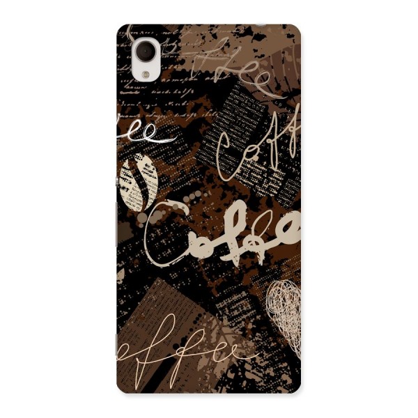 Coffee Scribbles Back Case for Xperia M4 Aqua