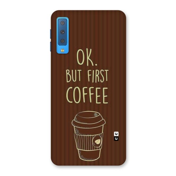 Coffee Stripes Back Case for Galaxy A7 (2018)