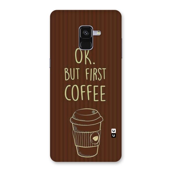 Coffee Stripes Back Case for Galaxy A8 Plus