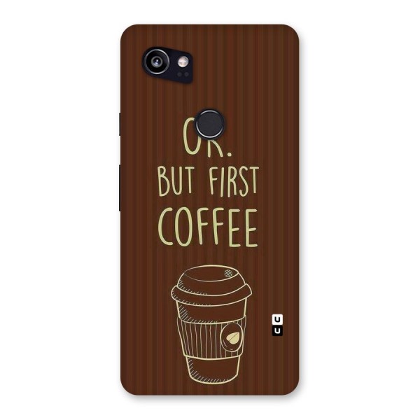 Coffee Stripes Back Case for Google Pixel 2 XL