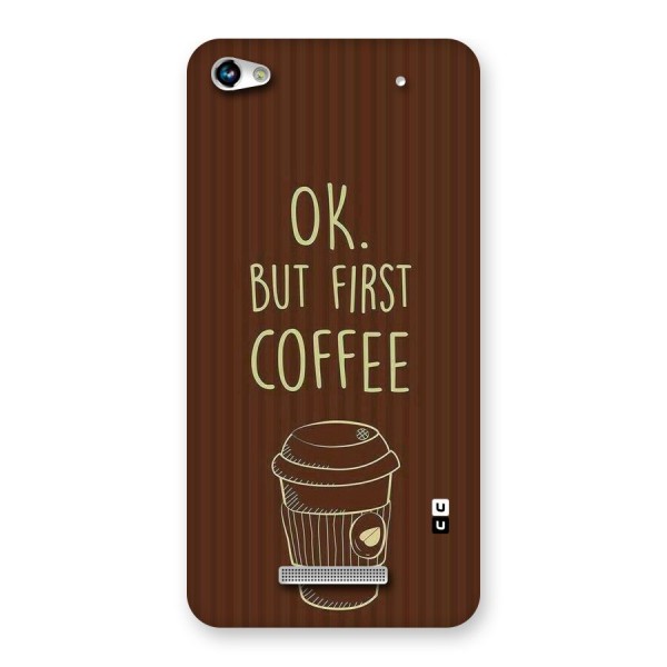 Coffee Stripes Back Case for Micromax Hue 2