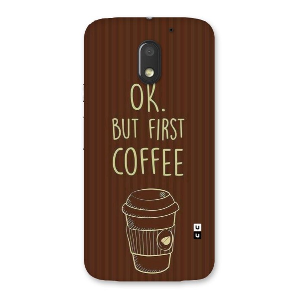 Coffee Stripes Back Case for Moto E3 Power