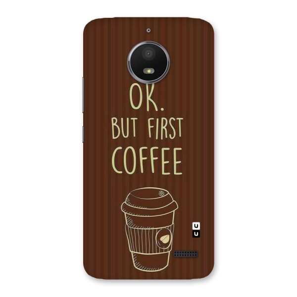 Coffee Stripes Back Case for Moto E4