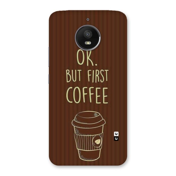 Coffee Stripes Back Case for Moto E4 Plus