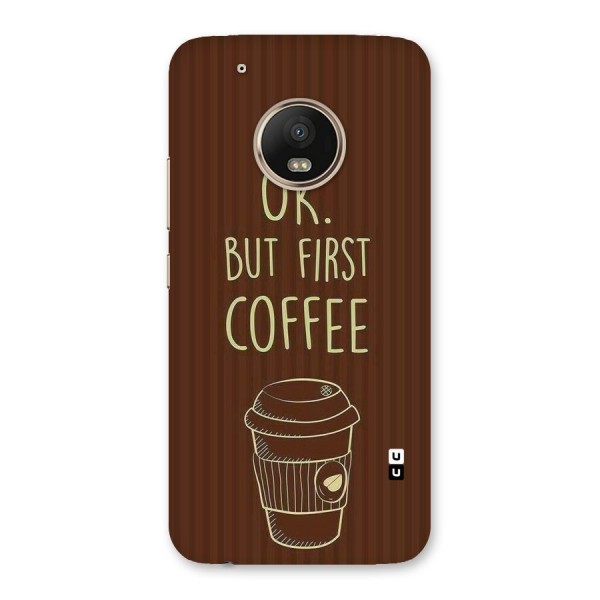 Coffee Stripes Back Case for Moto G5 Plus