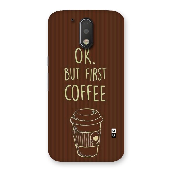 Coffee Stripes Back Case for Motorola Moto G4