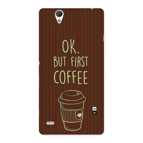 Coffee Stripes Back Case for Sony Xperia C4