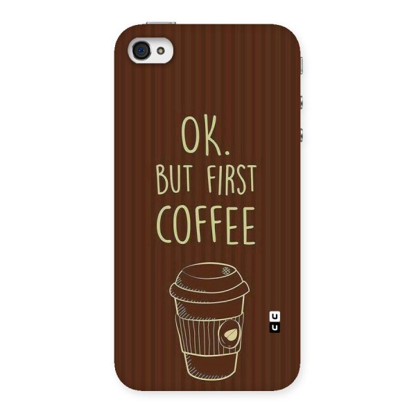 Coffee Stripes Back Case for iPhone 4 4s