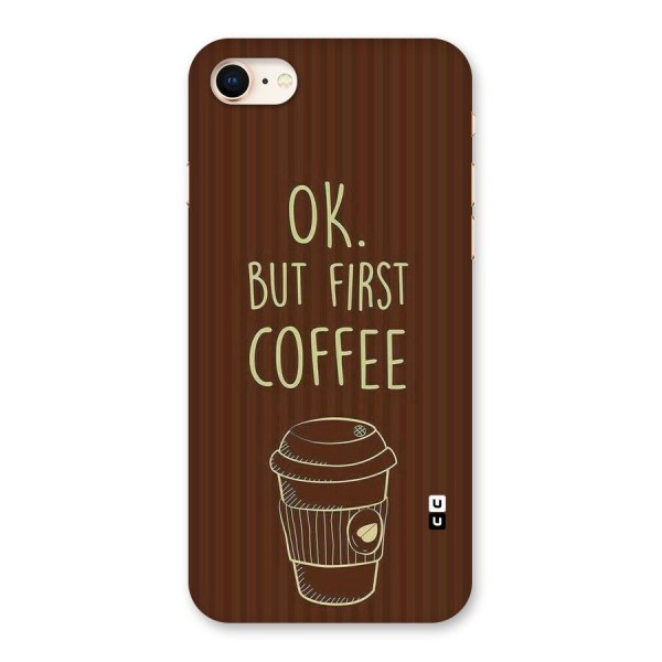 Coffee Stripes Back Case for iPhone 8