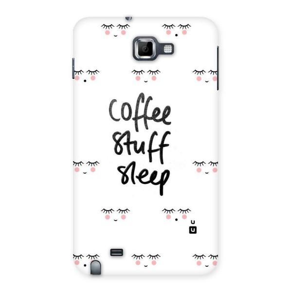 Coffee Stuff Sleep Back Case for Galaxy Note