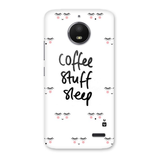 Coffee Stuff Sleep Back Case for Moto E4