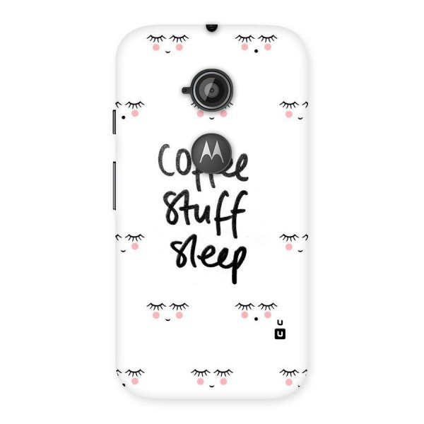 Coffee Stuff Sleep Back Case for Moto E 2nd Gen