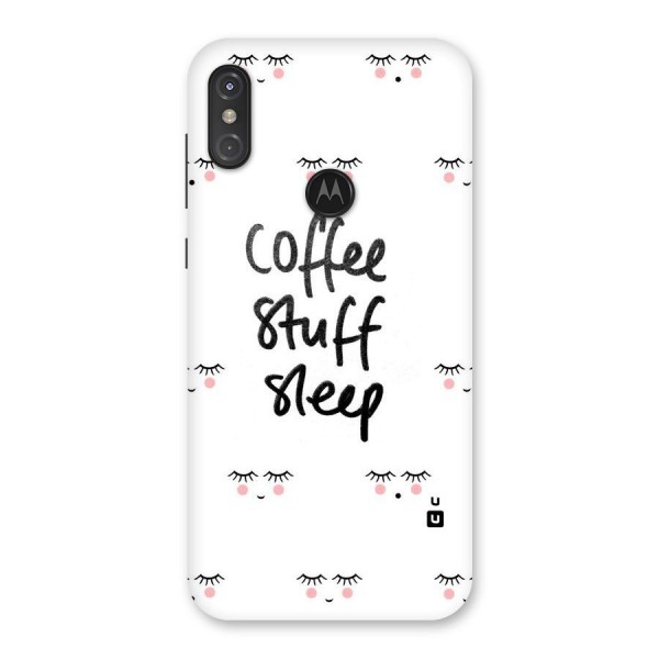 Coffee Stuff Sleep Back Case for Motorola One Power