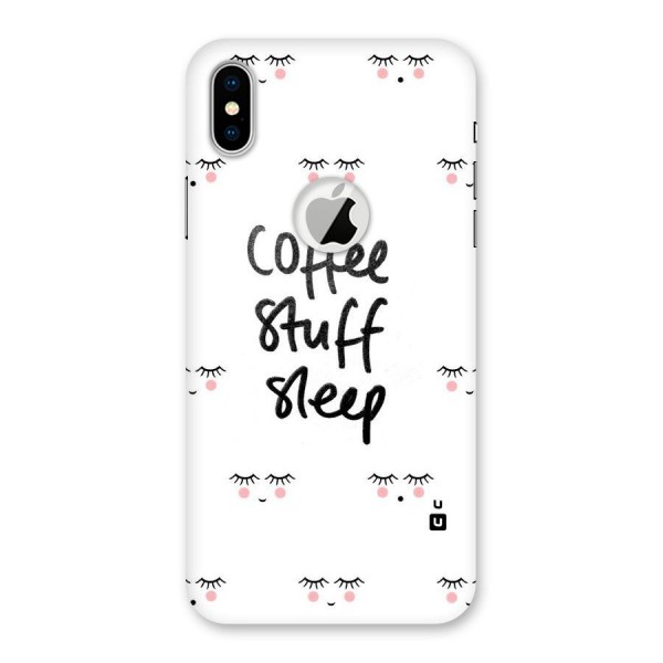 Coffee Stuff Sleep Back Case for iPhone XS Logo Cut