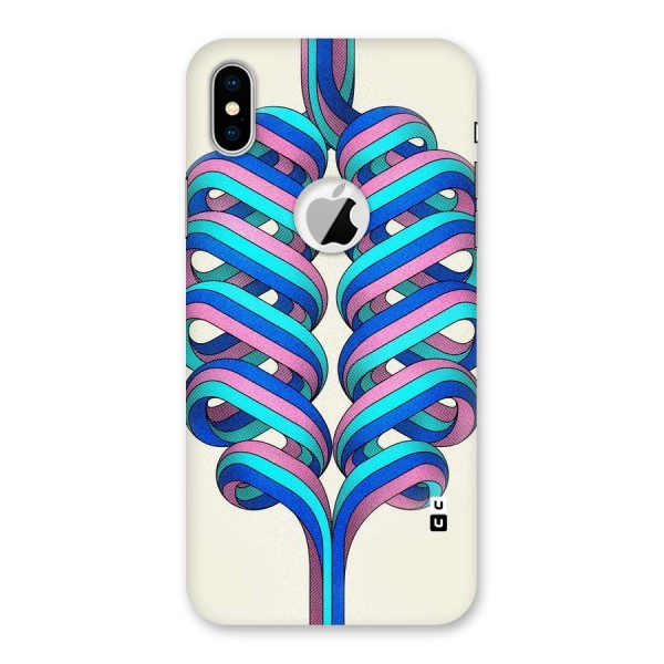 Coil Abstract Pattern Back Case for iPhone XS Logo Cut