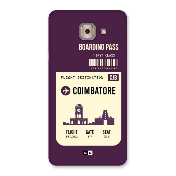 Coimbatore Boarding Pass Back Case for Galaxy J7 Max