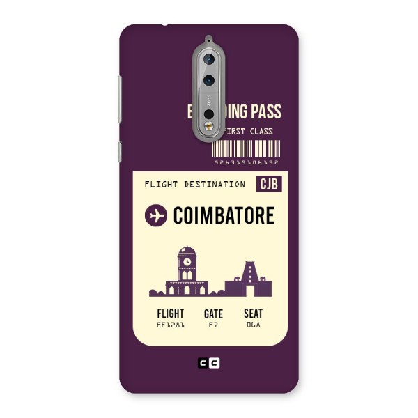 Coimbatore Boarding Pass Back Case for Nokia 8