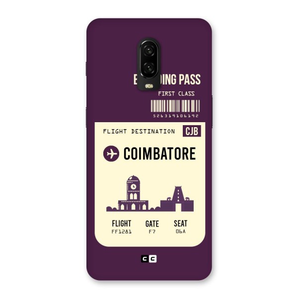 Coimbatore Boarding Pass Back Case for OnePlus 6T