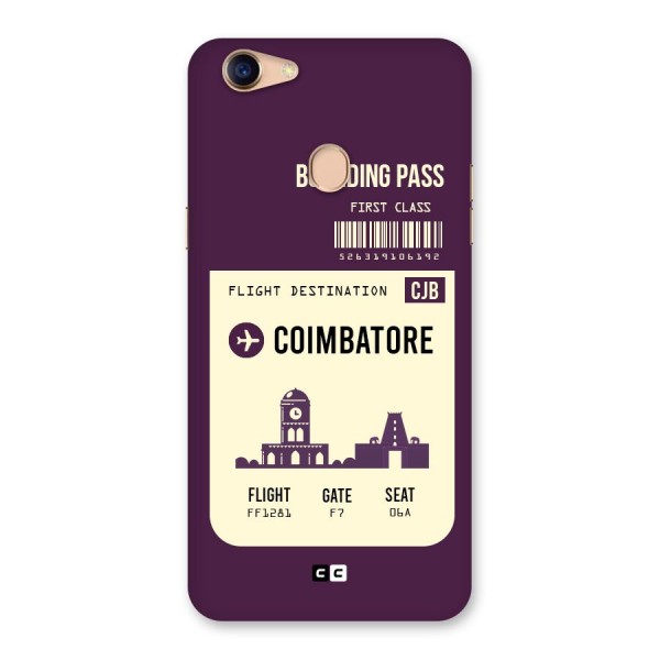 Coimbatore Boarding Pass Back Case for Oppo F5