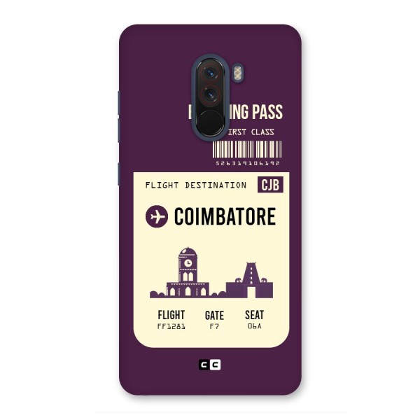 Coimbatore Boarding Pass Back Case for Poco F1