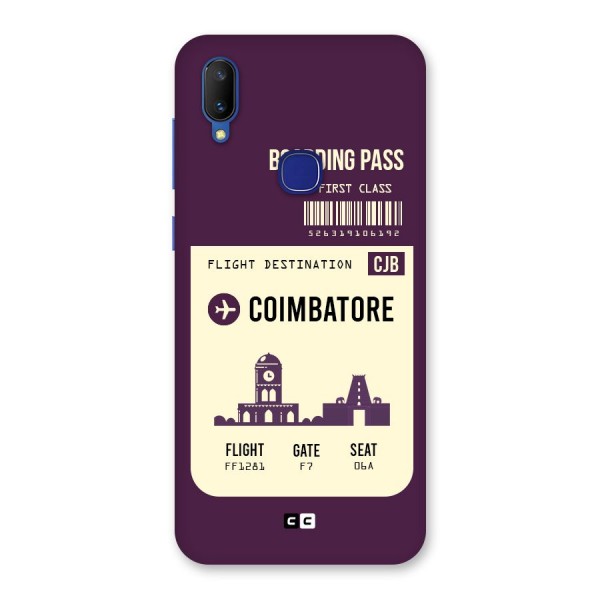 Coimbatore Boarding Pass Back Case for Vivo V11