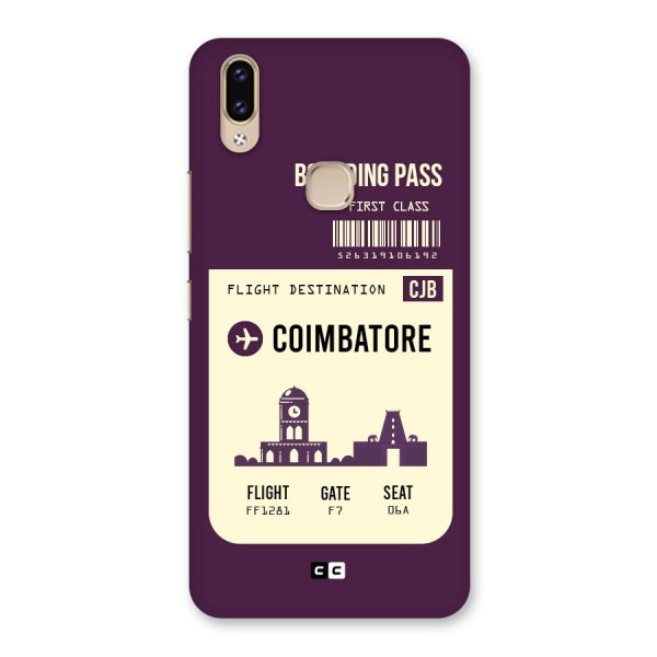 Coimbatore Boarding Pass Back Case for Vivo V9