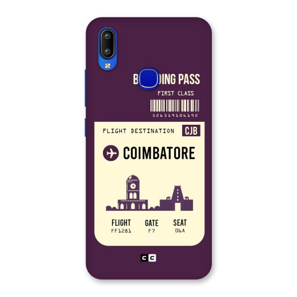 Coimbatore Boarding Pass Back Case for Vivo Y91