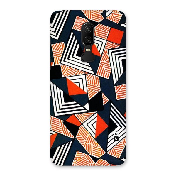 Colored Cuts Pattern Back Case for OnePlus 6