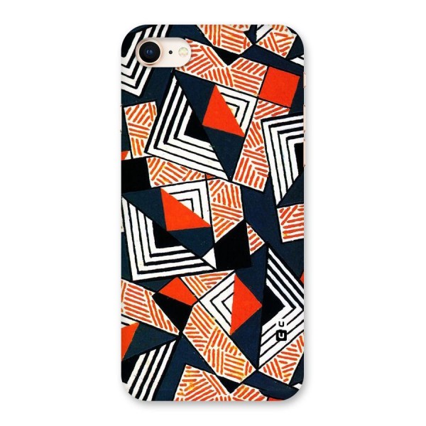 Colored Cuts Pattern Back Case for iPhone 8