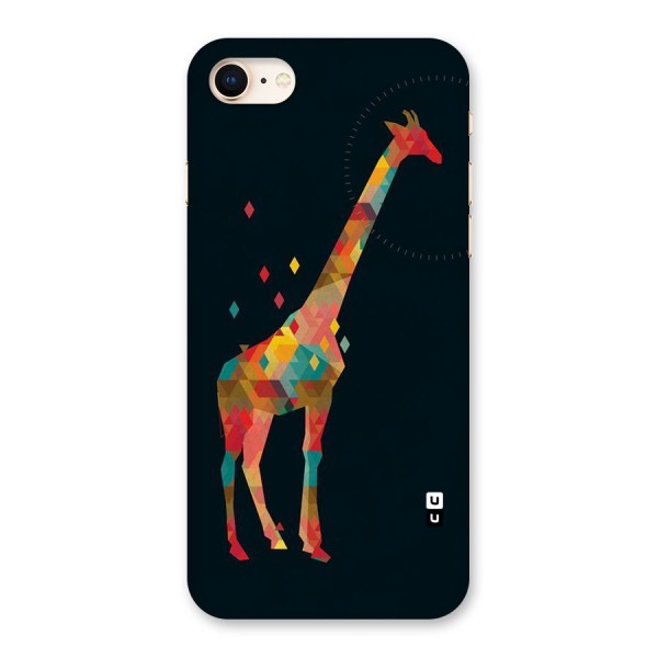 Colored Giraffe Back Case for iPhone 8
