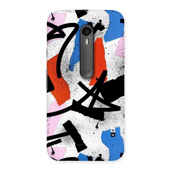 Coloured Abstract Art Back Case for Moto G3