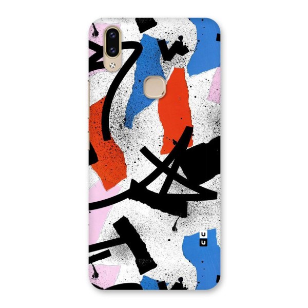 Coloured Abstract Art Back Case for Vivo V9