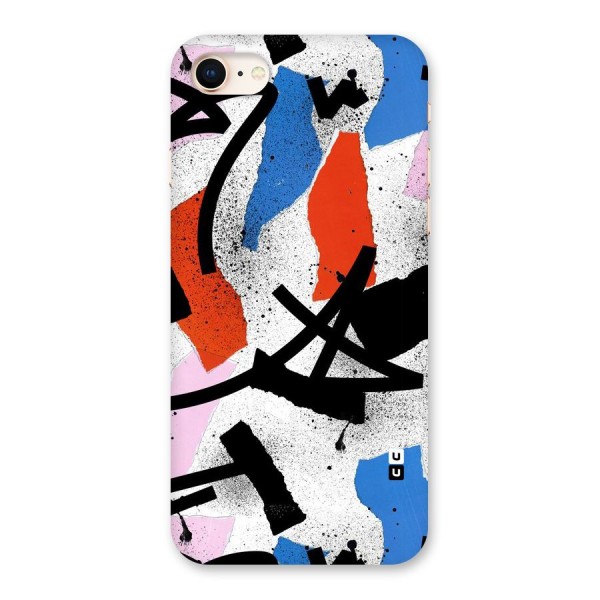 Coloured Abstract Art Back Case for iPhone 8