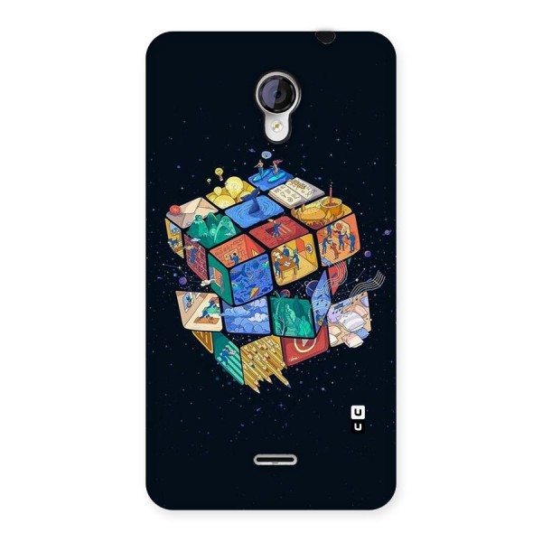 Coloured Rubic Back Case for Micromax Unite 2 A106