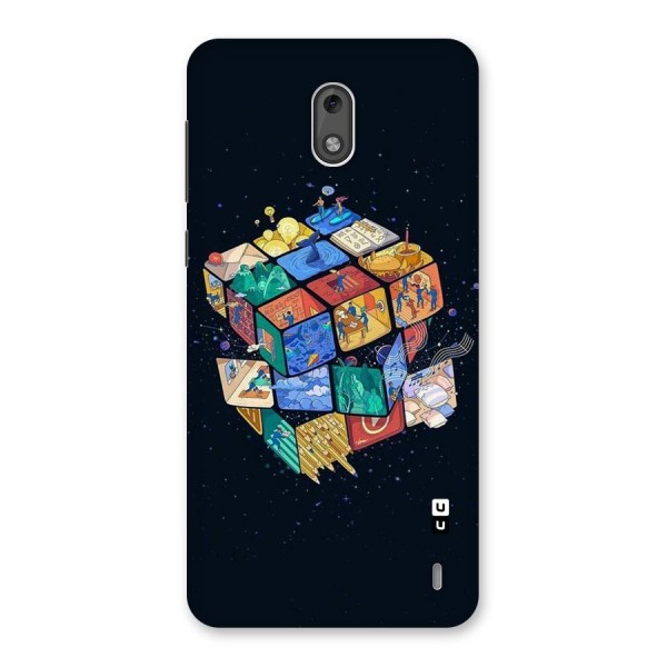 Coloured Rubic Back Case for Nokia 2