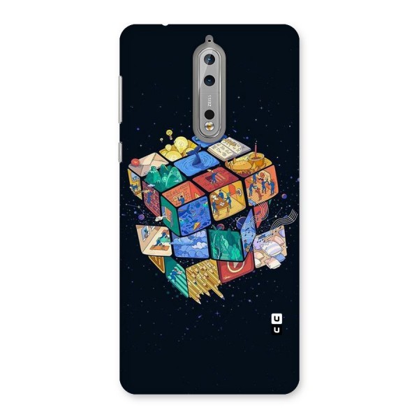 Coloured Rubic Back Case for Nokia 8