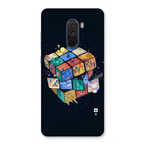 Coloured Rubic Back Case for Poco F1