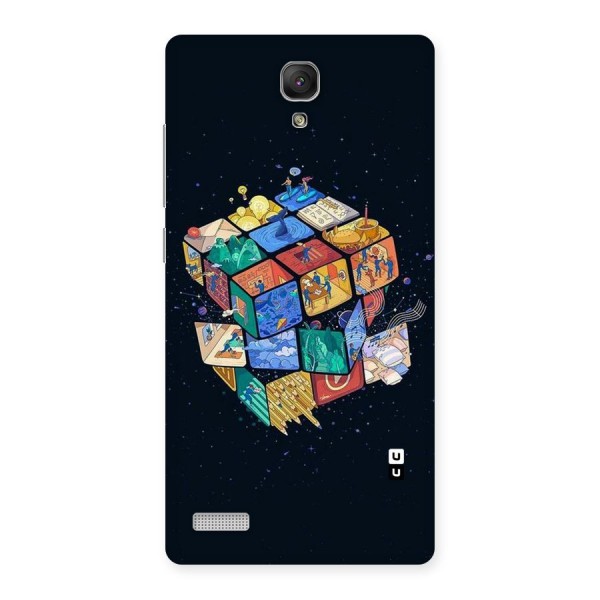 Coloured Rubic Back Case for Redmi Note