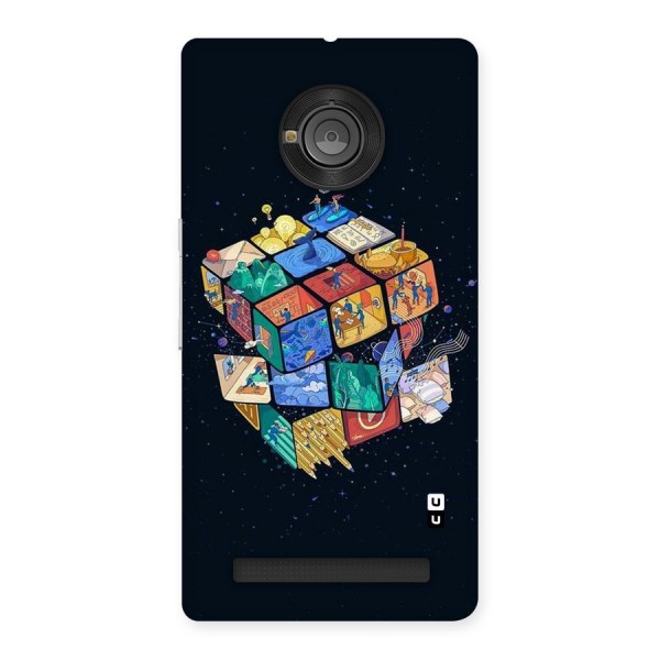 Coloured Rubic Back Case for Yu Yuphoria