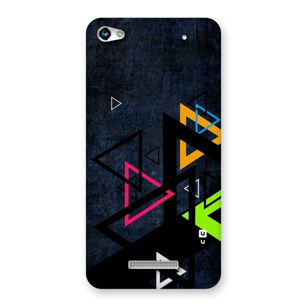 Coloured Triangles Back Case for Micromax Hue 2