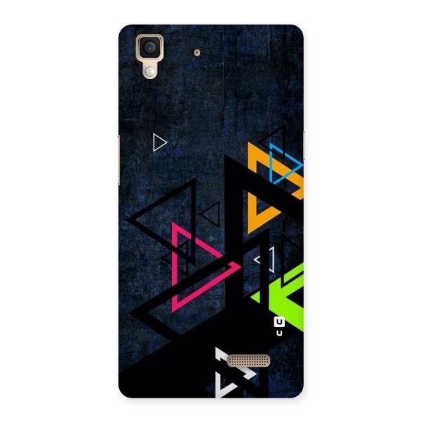 Coloured Triangles Back Case for Oppo R7