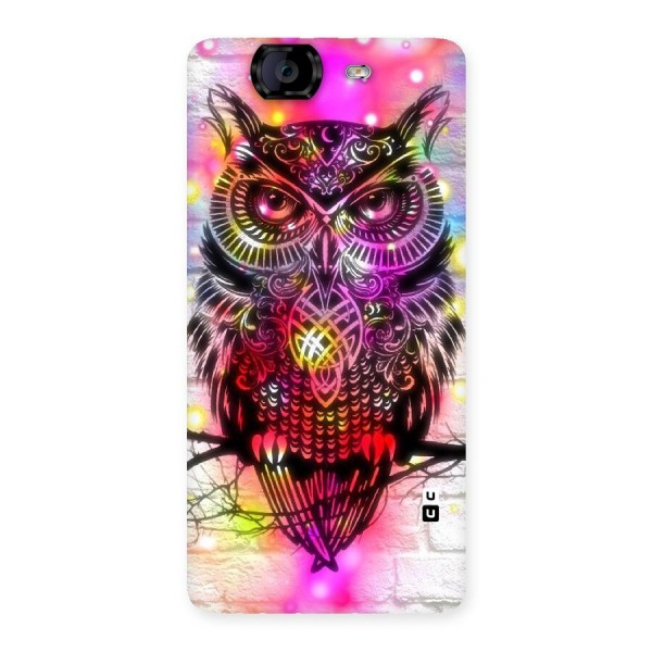 Colourful Owl Back Case for Canvas Knight A350